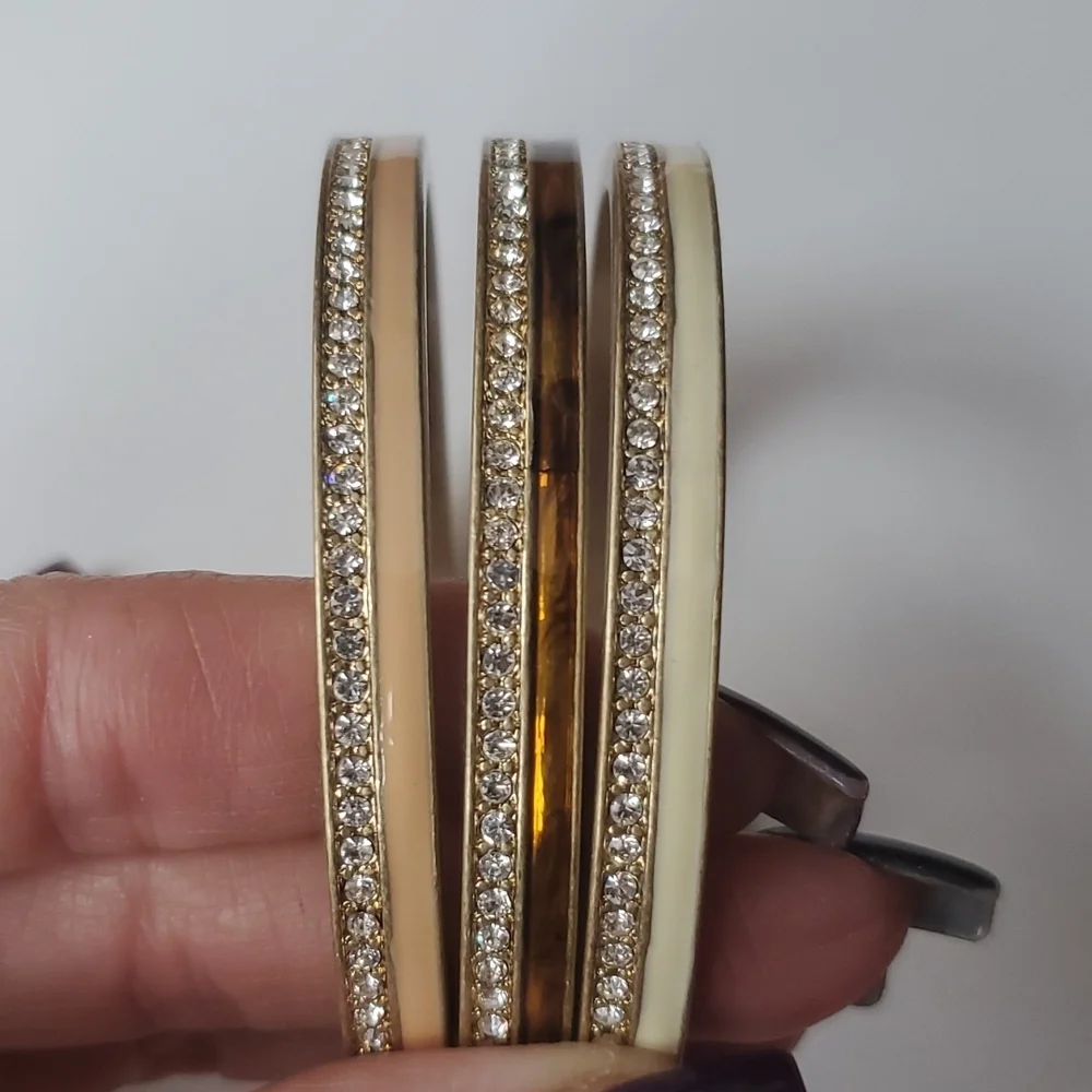 Lia Sophia Trio Bangle Bracelet Set NWT